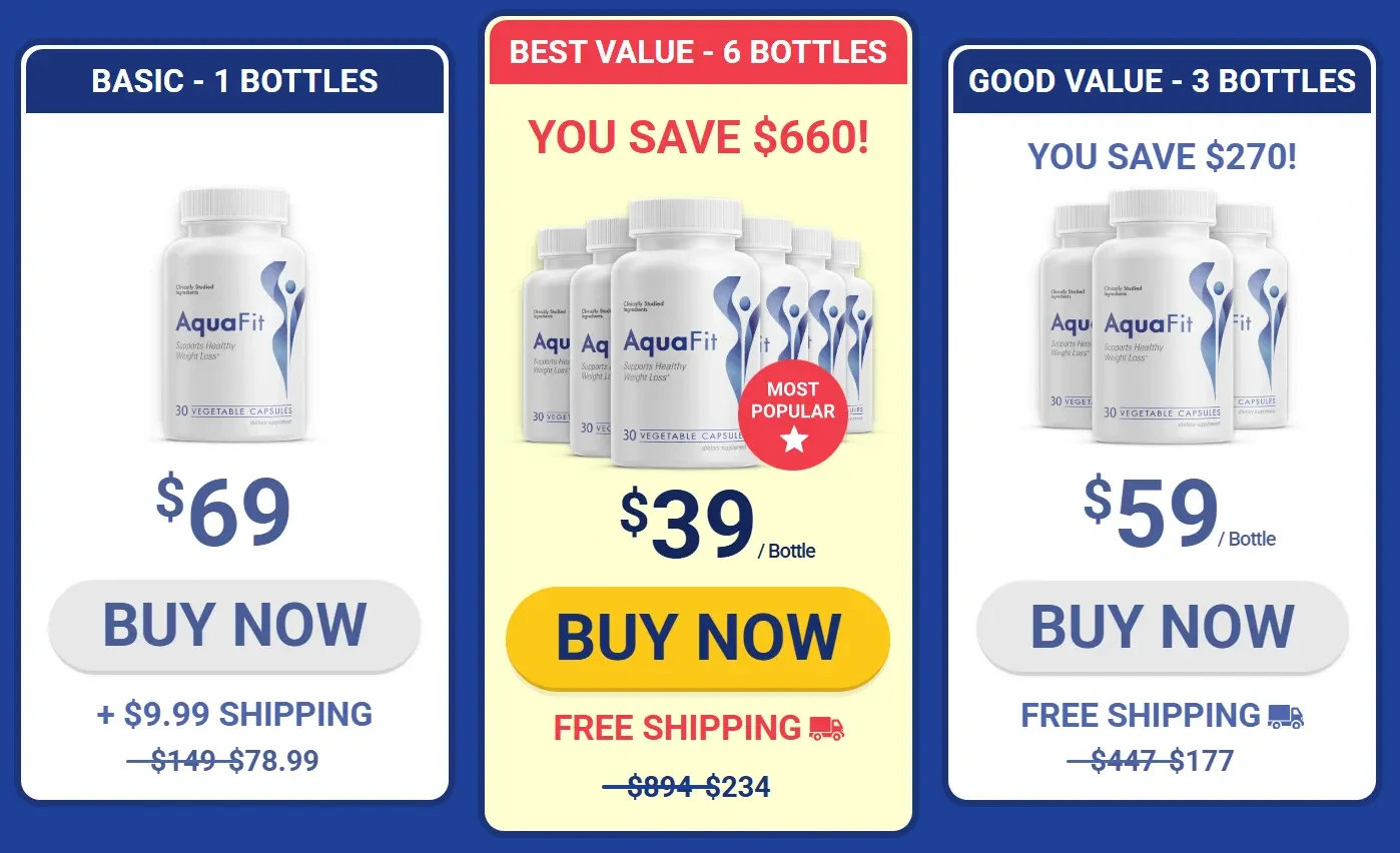 AquaFit secure checkout and limited-time pricing